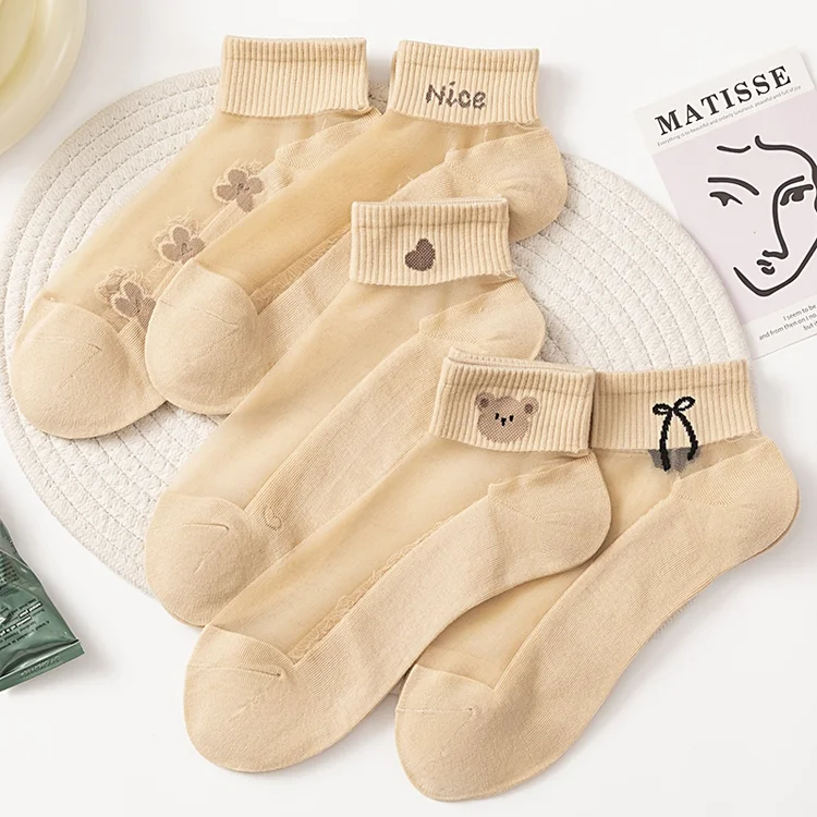 通気性・吸湿性シースルー靴下